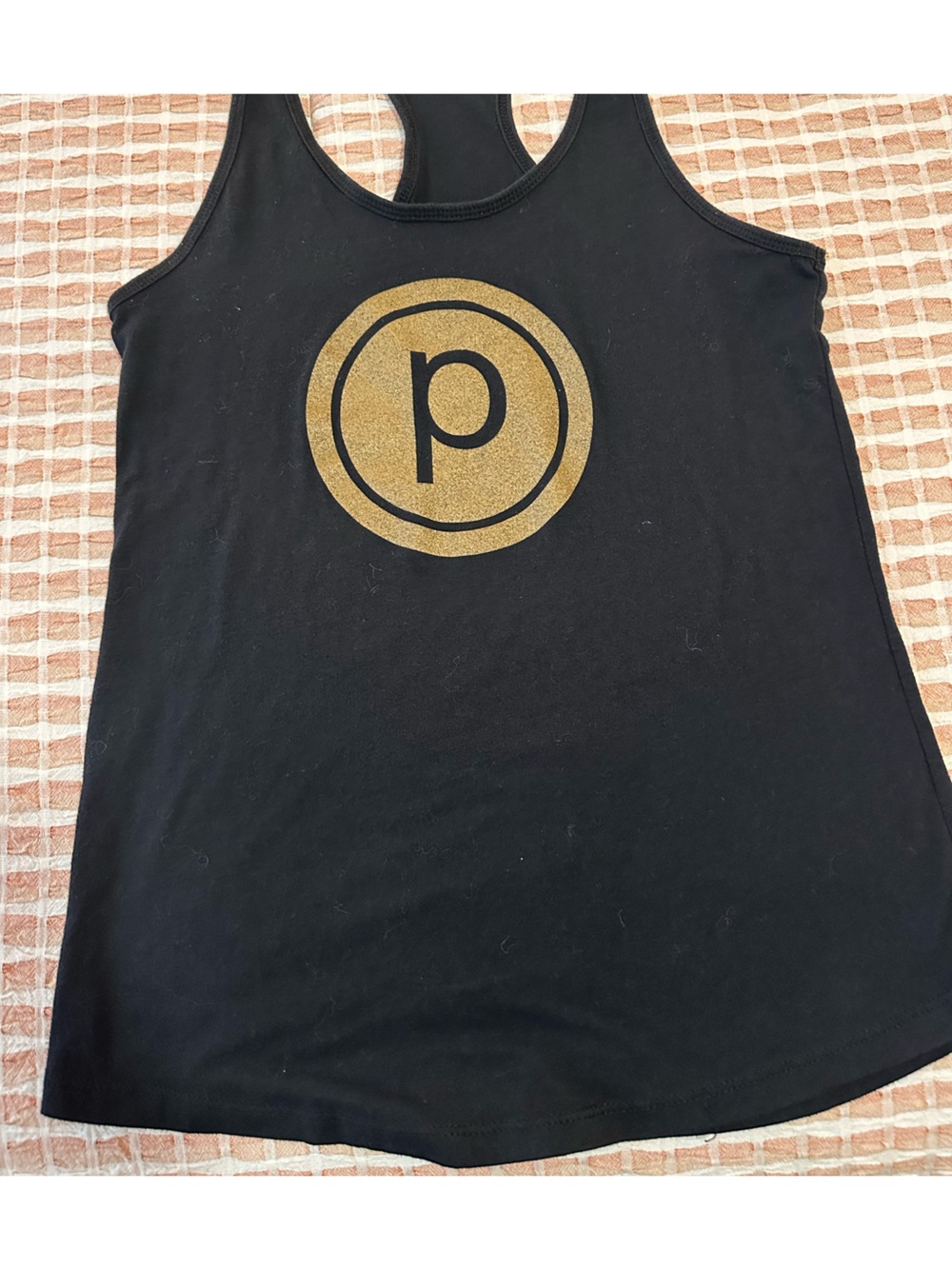 Pure Barre Black Racerback Tank with Subtle Logo